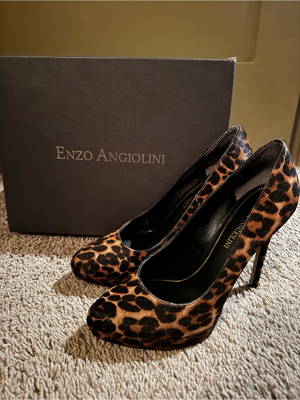 Enzo Angiolini Leopard-Print Stiletto Pumps 8